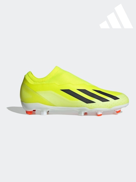 adidas Yellow X Crazyfast League Laceless Firm Ground Boots (843324) | €54
