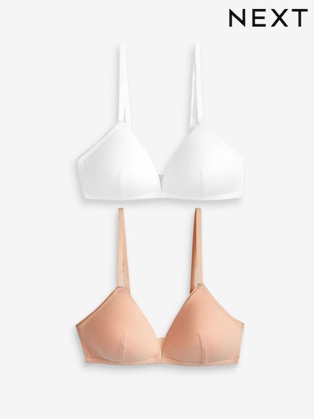 Nude/Alb - First Bra Light Pad Non Wire Bras 2 Pack (843350) | 75 LEI