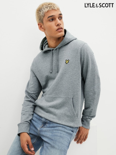 Grå - Lyle & Scott Cotton Pullover Hoodie (843436) | kr1 370 - kr1 470