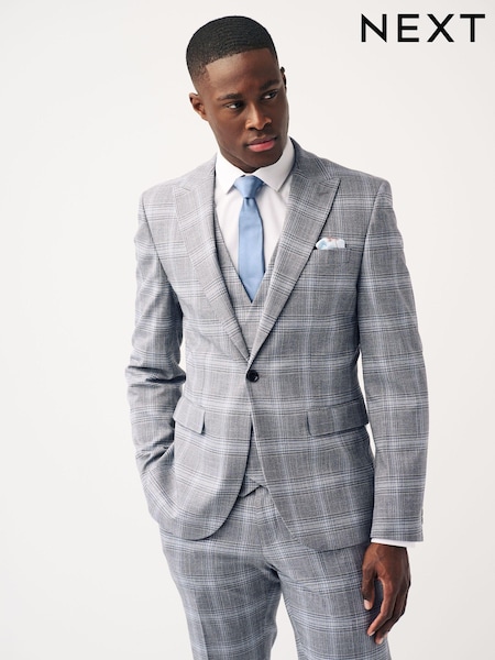 Svetlo siva - Standardni kroj - Slim Fit Check Suit Jacket (844379) | € 74
