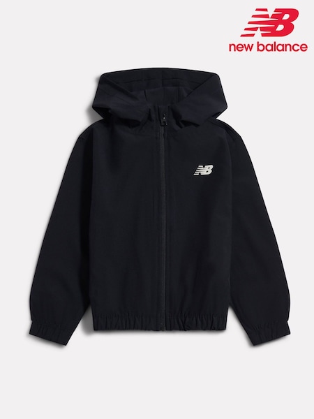 Black - New Balance Essential Full Zip Hoodie