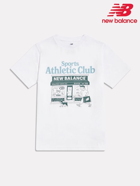 Bijela - New Balance Sports Club Graphic T-shirt