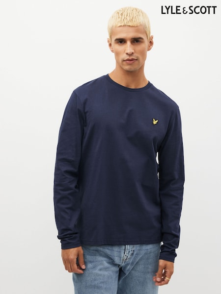 Tumma laivasto - Lyle & Scott Cotton Long Sleeve T-shirt (844867) | €63