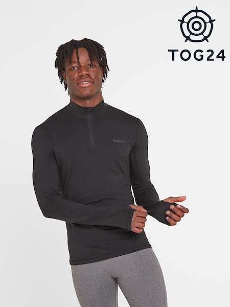 Tog 24 Black Snowdon Thermal Quarter Zip Saga T-Shirt (844974) | R$ 315