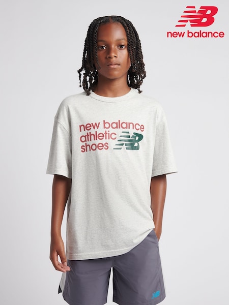Grå - New Balance Athletics Premium Logo T-shirt