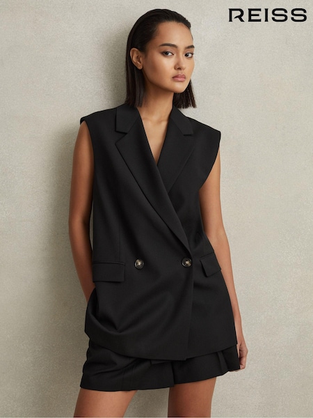 Reiss Karyn Wool Blend Double Breasted Waistcoat (846281) | €312
