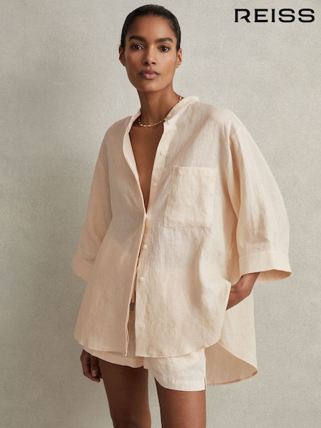 Reiss Winona Relaxed Sleeve 100% Linen Shirt (846431) | 184 €