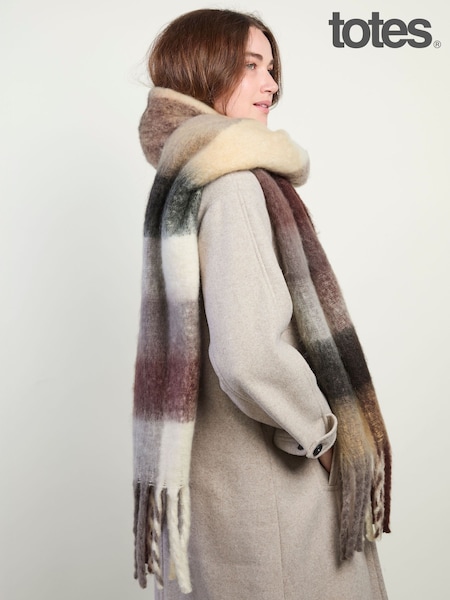 Purple - Totes Chunky Brushed Scarf