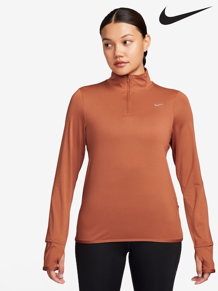 Nike Orange Dri-FIT Swift Element UV Half Zip Running Top (847721) | €34