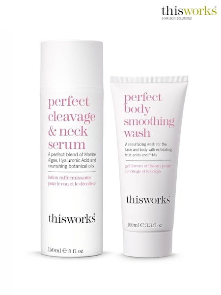 This Works Neck & Cleavage Serum & Smoothing Wash Gift Set (worth £55)