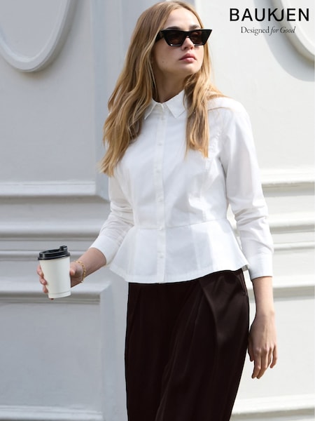 White - Baukjen Essi Peplum Shirt