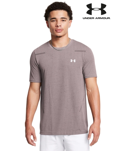 Under Armour Grey Vanish Seamless Grid Short Sleeve T-Shirt (849125) | €30