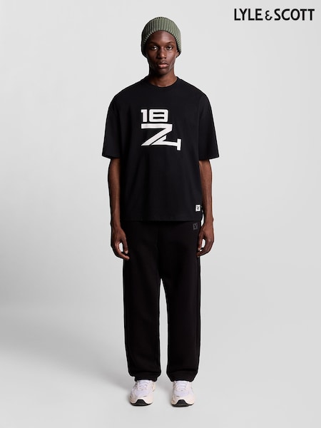 Negru - Regular Lyle & Scott Loungewear Straight Leg Joggers