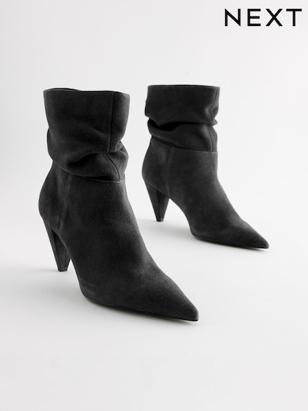 črna - Forever Comfort® Slouch Pull-On Suede Boots (849296) | € 36