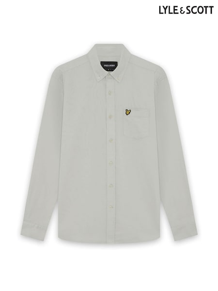 Gris - Regular Lyle & Scott Plain Oxford Shirt