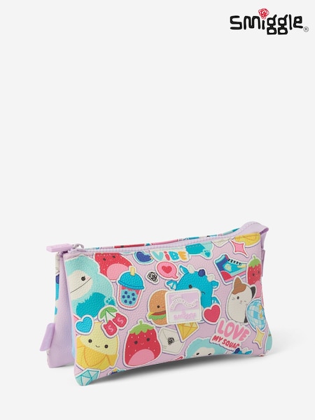 Purple - Smiggle Squishmallows Triple Pocket Pencil Case