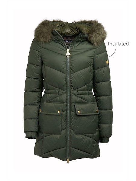 Barbour® International Black & Khaki Green Tampere Puffer Quilted Jacket (850694) | €128