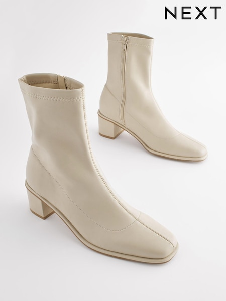 Bone Natural Extra Wide Fit Forever Comfort® Sock Ankle Boots (851447) | €25