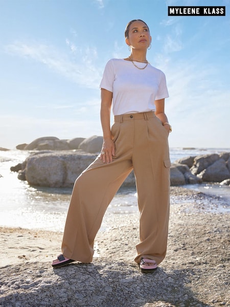 Myleene Klass Camel Cargo Suit Trousers (851467) | €31