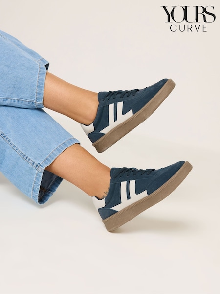Blå - Yours Curve-sneakers med sidepanel
