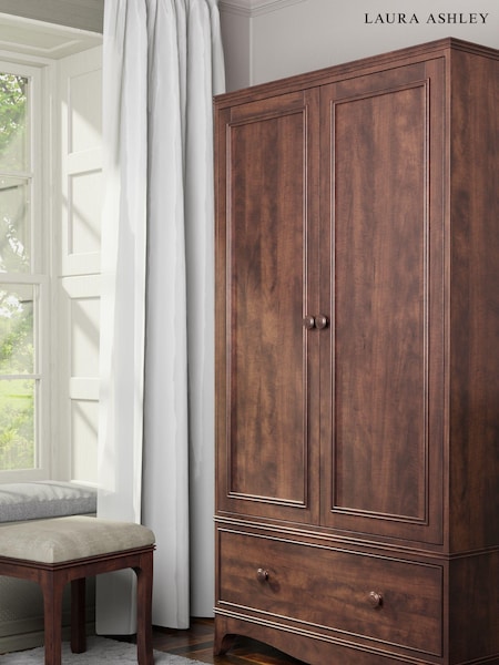Laura Ashley Dark Broughton Double 1 Drawer Wardrobe (852113) | €1,972