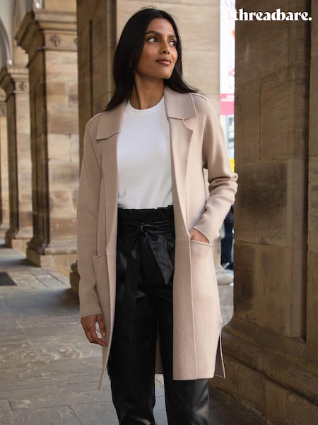 Cream - Threadbare Tailored Coatigan (852706) | € 53