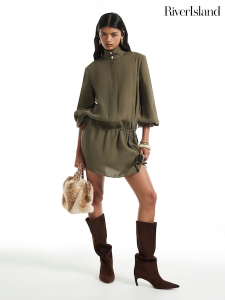 Green - River Island Cupro Mini Dress