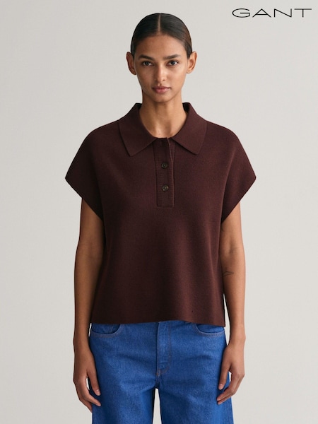 GANT Red Cropped Polo Vest Tank (854306) | €89