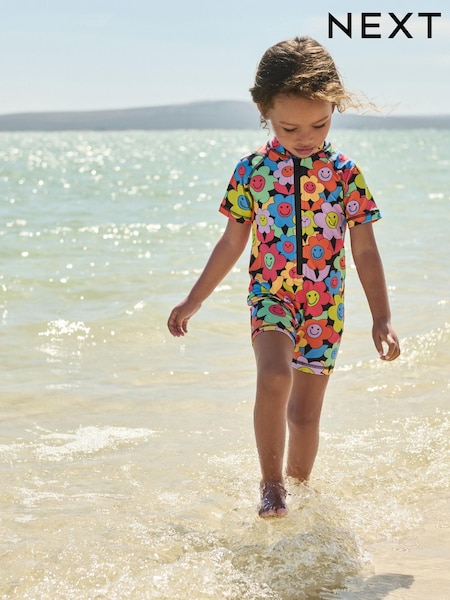 Multi Bright Floral Sunsafe Swimsuit (3mths-7yrs) (854477) | €13 - €15