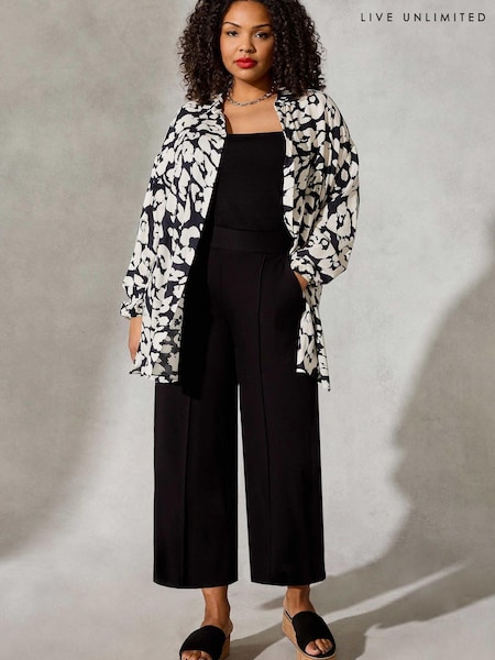 Live Unlimited Curve - Mono Animal Print Black Shirt (854540) | €37