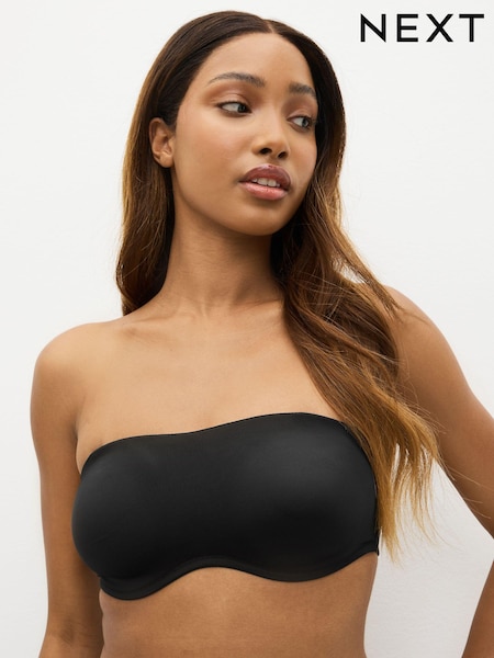 أسود - Dd+ Non Pad Minimise Strapless Bandeau Bra (854824) | ‏124 ر.س.‏