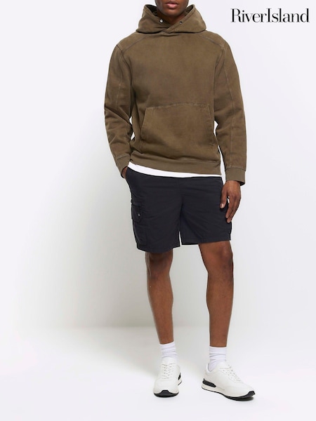 Musta - River Island Elasticated Cargo Shorts (854868) | €55