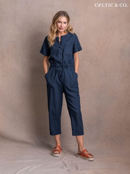 Celtic & Co. Blue Linen Cotton Jumpsuit (855019) | €89