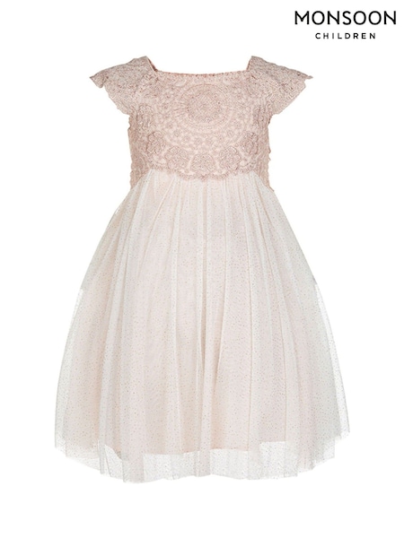 Monsoon Pink Baby Estella Sparkle Dress (855072) | €57 - €61