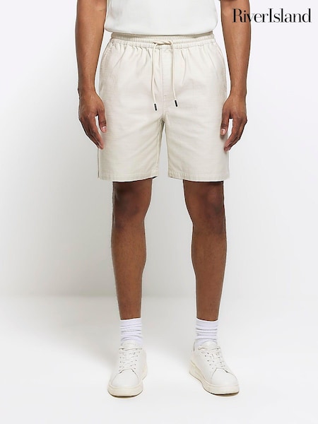 River Island Cream Elasticated Pull-On 100% Cotton Shorts (855109) | €40