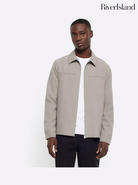 River Island Grey Smart Shacket (855502) | €66