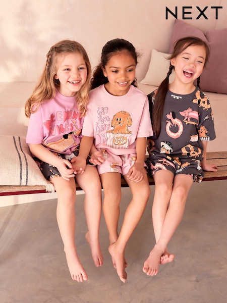 Pink & Grau - Short Pyjamas 3 Pack (3-16yrs) (855827) | 28 € - 35 €