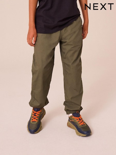 Khaki Green Lined Zip Pocket Pull-On 100% Cotton Trousers (3-16yrs) (855845) | €26 - €33