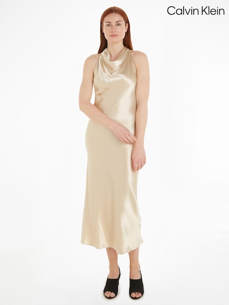Calvin Klein Natural Shine Halterneck Dress (857221) | €133