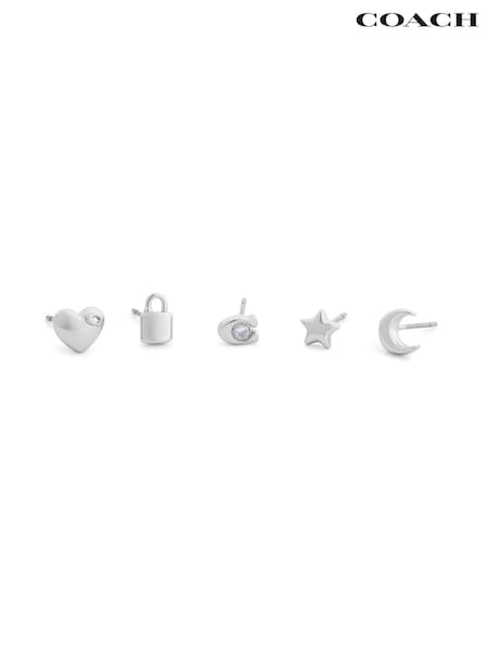 Күміс - Coach Signature Rexy Motif 5-piece Single Stud Earring Boxed Set