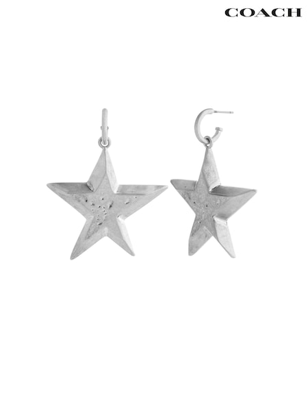 Tono plateado - Coach Runway Star Drop Earrings
