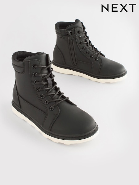 Black Lace-Up Utility Boots (857753) | €8 - €10