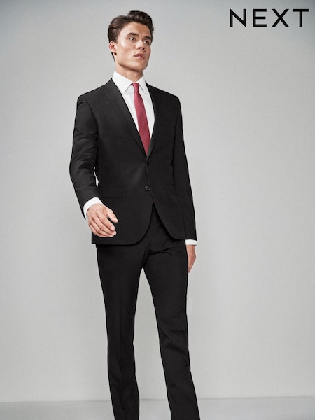 Black Skinny Fit Two Button Suit Jacket (858220) | €68