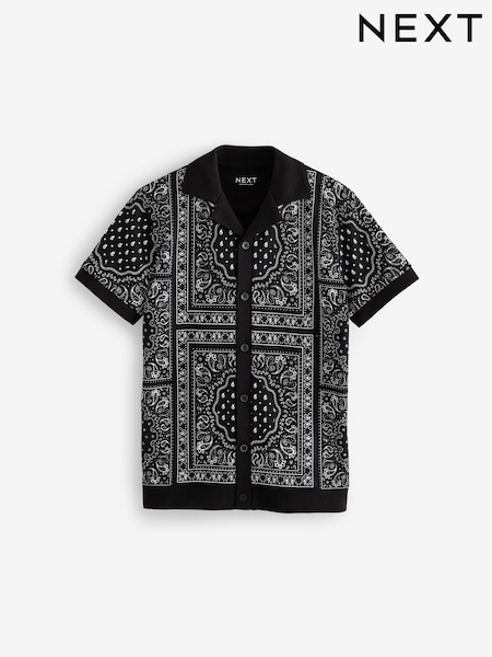 Črna/bela Bandana - 100% Cotton Short Sleeve Jersey Shirt (3-16yrs) (858545) | € 10 - € 14