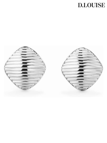 Gold Tone - D.louise Vintage Ribbed Earrings