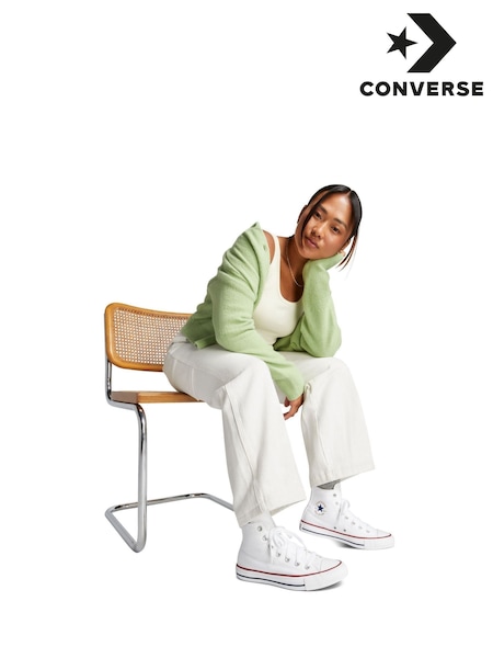 לבן - Converse Chuck Taylor All Star High Trainers (859042) | ‏302‏₪
