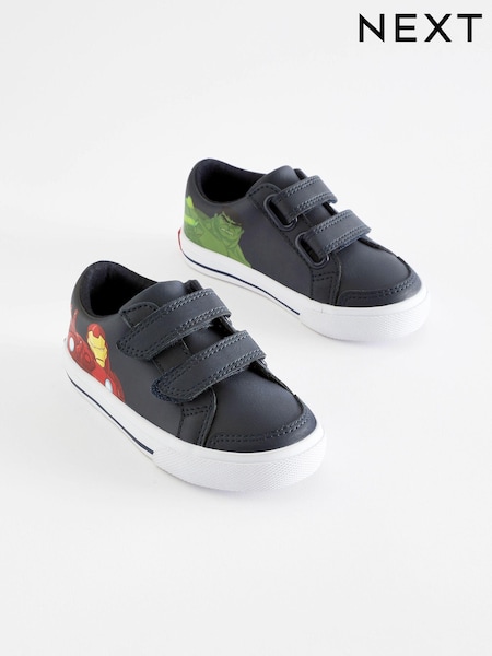 Navy Avengers Wide Fit (G) Two Strap Touch Fastening Shoes (859132) | € 5 - € 6