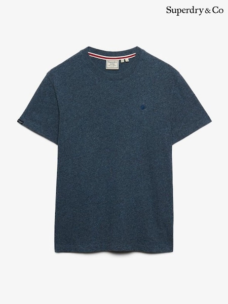 Dark Blue - Regular Superdry Essential Sdco Logo Embroidered T-shirt