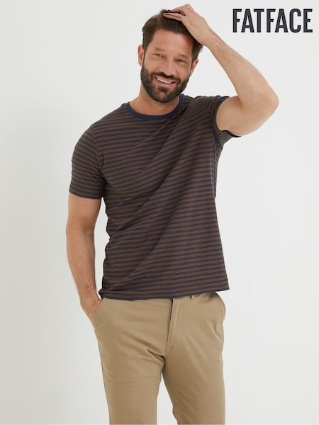 FatFace Blue Porth Short Sleeve Stripe T-Shirt (859919) | €17.50