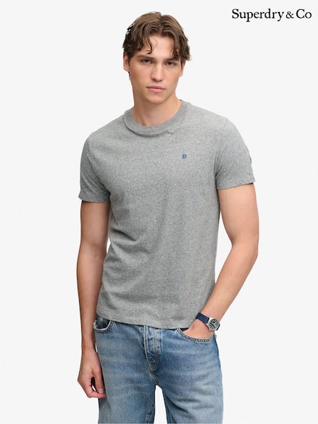 Grey - Regular Superdry Essential Sdco Logo Embroidered T-shirt